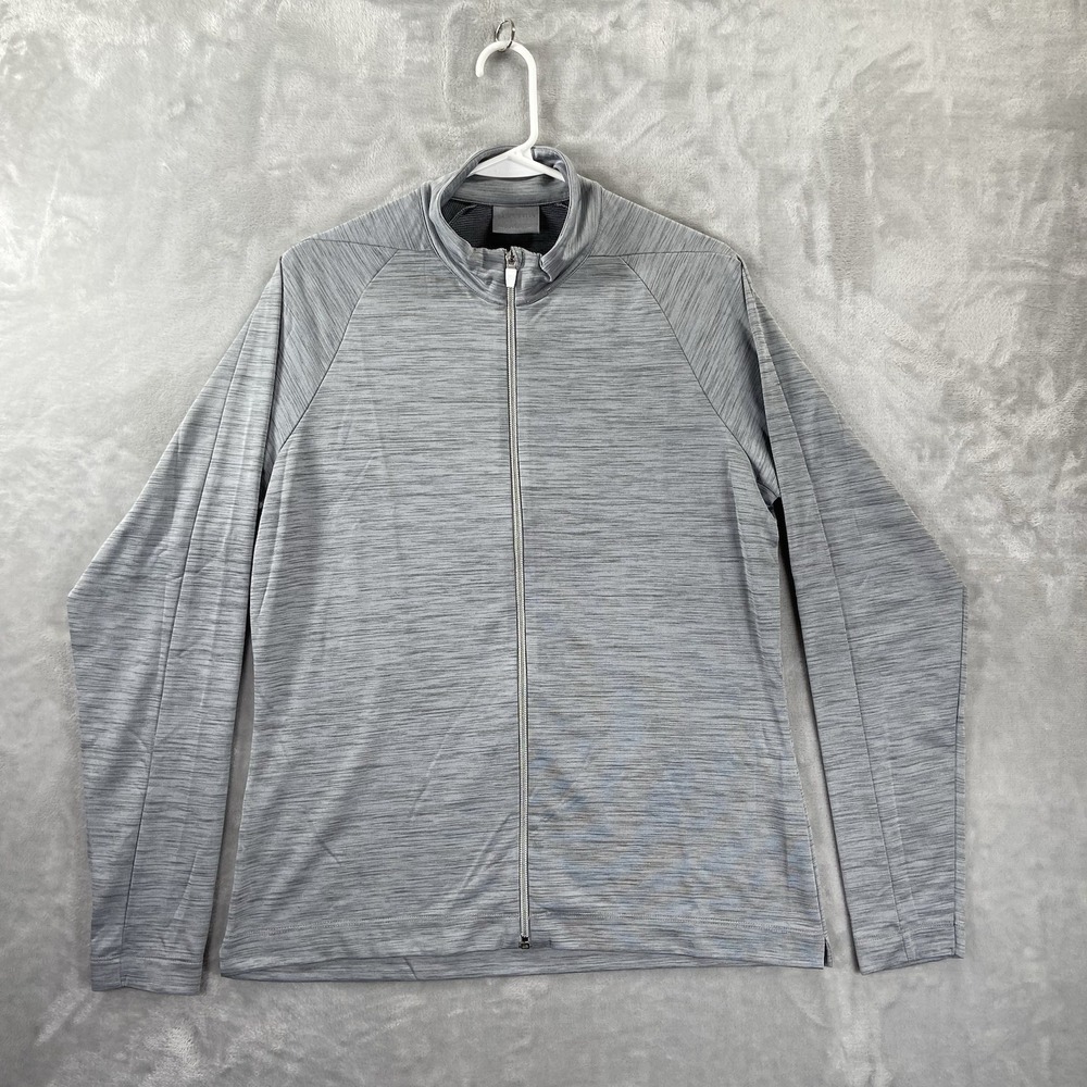 Galvin Green Jacket men's Large Performance Shirt Full Zip Active Mock Neck Gray